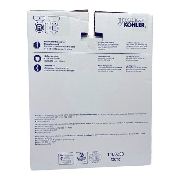 KOHLER 4775-0 Brevia Round Toilet Seat with Quick-Release - Picture 5 of 8